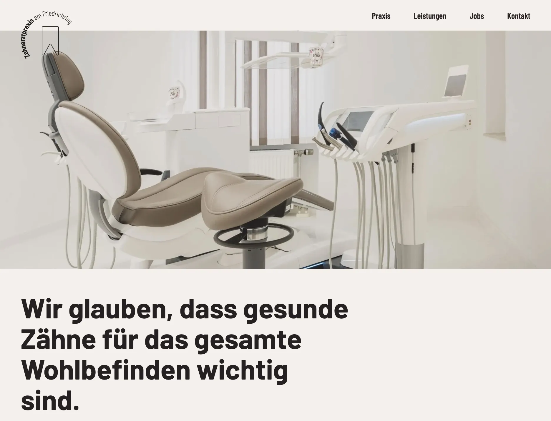 Website für Zahnarztpraxis am Friedrichring